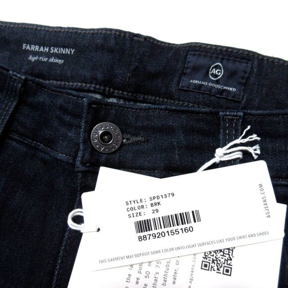 NWT Adriano Goldschmied AG Farrah Skinny in Brooks High Rise Stretch Jeans 29 - Picture 3 of 6